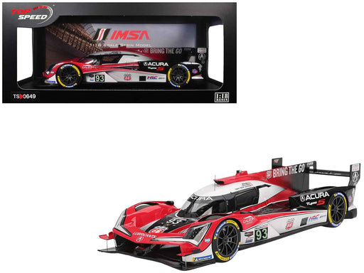 Acura ARX-06 #93 Alex Palou - Renger van der Zande - Nick Yelloly "Acura Meyer Shank Racing" 3rd Place GTP IMSA "12 Hours of Sebring" (2025) 1/18 Model Car by Top Speed