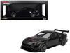 Ford Mustang GTD Shadow Black with Red Stripe 1/18 Model Car by Top Speed