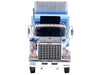 1980 GMC General Truck Tractor with Sleeper Cab and Trailer Silver Metallic with Blue Stripes 1/43 Diecast Model by IXO Models