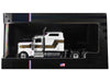 1995 Kenworth W900 Truck Tractor White with Black and Gold Stripes 1/64 Diecast Model by IXO Models