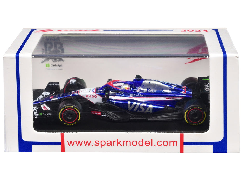 Visa Cash App RB VCARB 01 #3 Daniel Ricciardo Formula One F1 "Japanese GP" (2024) 1/64 Diecast Model Car by Spark
