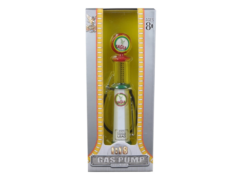 Eagle Gasoline Vintage Gas Pump Cylinder 1/18 Diecast Replica by Road Signature - Miniature Motors